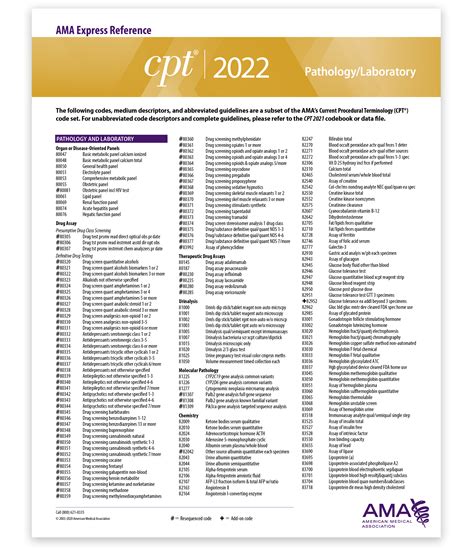 Code List updates for years 2022 and earlier were published in the Federal Register as an addendum to the annual Physician Fee Schedule final rule and posted on this webpage as soon as possible after publication in the Federal Register. . Pathology cpt codes 2022